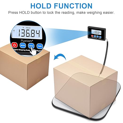 Fuzion-LiftX Shipping Scale, 440LB/200KG x 10g Digital Postal Scale, Hold/Tare - Image 3