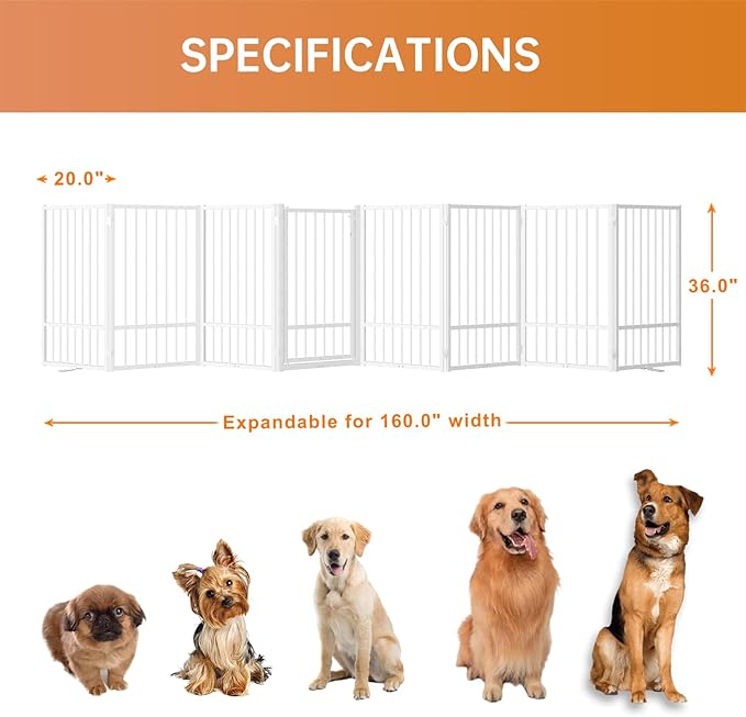 Full Metal Freestanding Dog Gate - Image 4