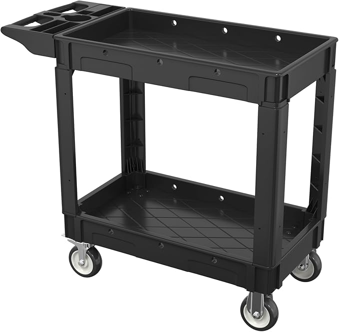 550LBS Utility Cart, 2-Tier 40x17 Inch Utility Cart by Unknown