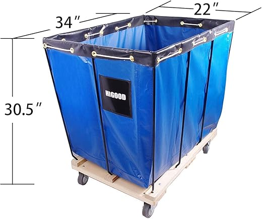 Basket Trucks, Service Carts Blue 8 Bushel Knock Down Truck, 10.0 cu. ft - Image 2