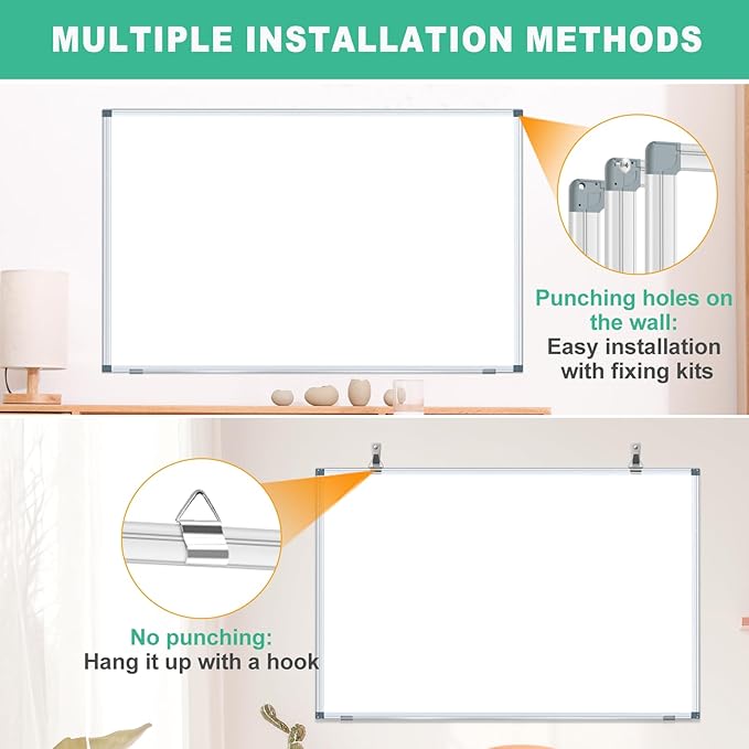 H-Qprobd 3' x 2' Whiteboard Dry Erase White Board - Image 3