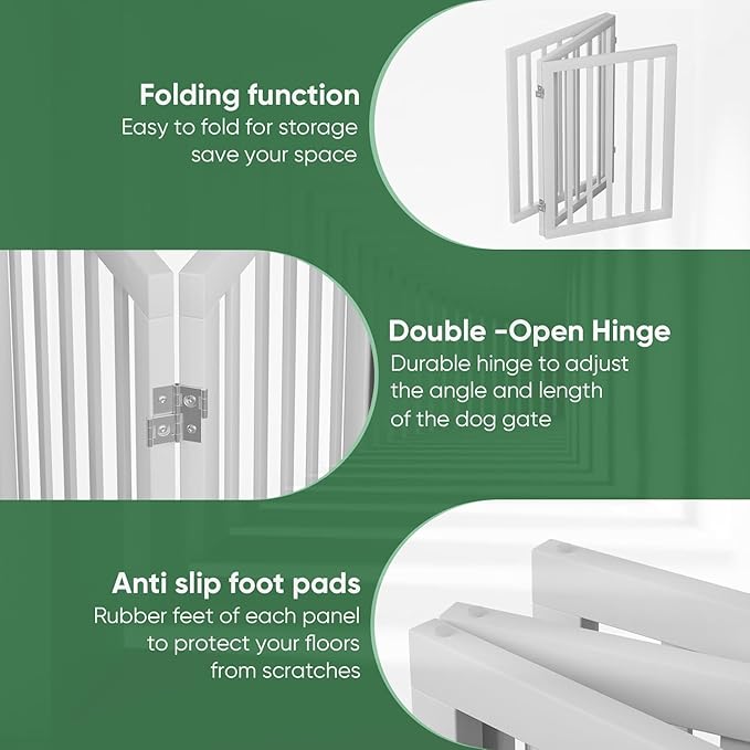 Dog Gates for Doorways, Tall Dog Gate Indoor, Foldable Pet Gates for Doorways - Image 3