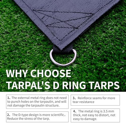 TARPAL Tarp 4x6 Feet (2pack) Tarps Heavy Duty Waterproof 14mil D-Ring Tarp - Image 2