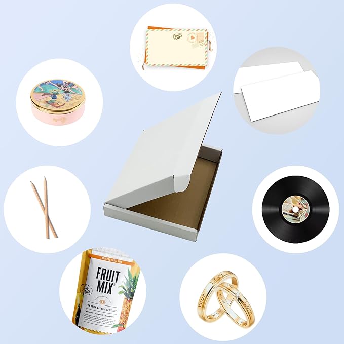 6x5x1 inch White Shipping Boxes 50 Pack, Small Corrugated Cardboard Mailer - Image 4