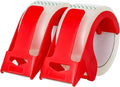 2-Pack Clear Packing Tape with Dispenser-2.7mil x 1.88" x 55Y Heavy Duty by CHUANGSEED