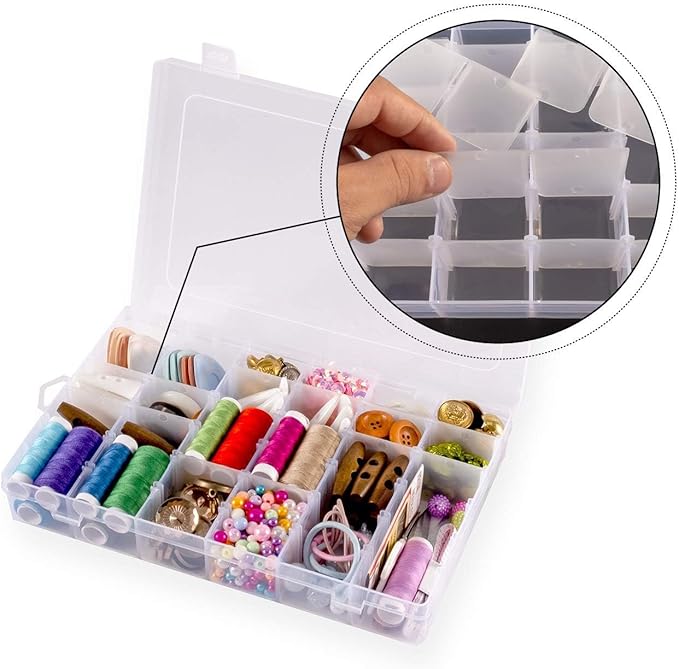Plastic Organizer Container Box 36 Compartments Jewelry Storage Box - Image 7