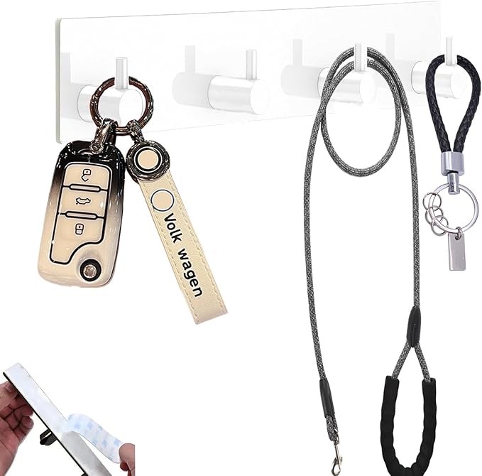 Kingdong Key Holder for Wall 304 Stainless Key Hooks Adhesive Key Holder Wall by Kingdong