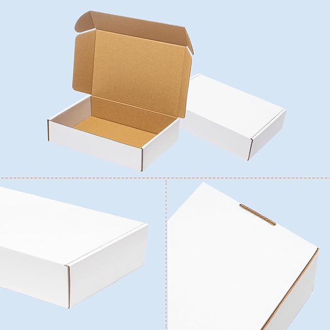 8x8x4" Shipping Boxes 30 Pack White Corrugated Cardboard Mailing Boxes - Image 4