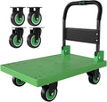 WUD Folding Push Cart Platform Trolley – Thickened Reinforced Steel, 360° by WUD