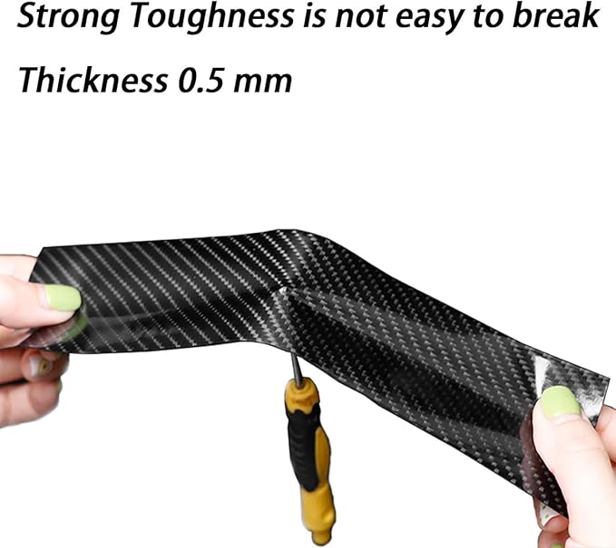 DGSL Car Door Edge Guards Door Sill Protector, 2.7In x 33Ft 5D Carbon Fiber Car - Image 3
