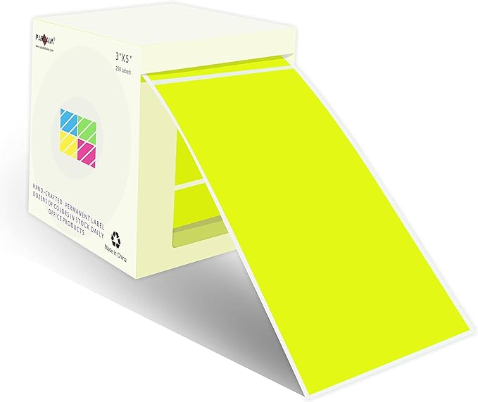 PARLAIM 3 X 5 Inch 250 Per Roll Rectangle Inventory Color Coding Labels by PARLAIM