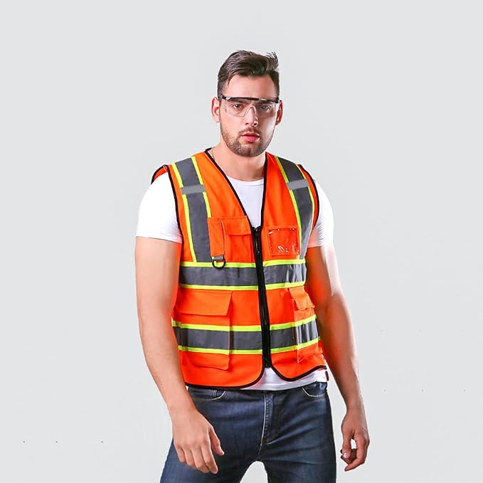BeautyWill Custom Safety Vest Logo Class 2 High Visibility Reflevtive Vest - Image 5