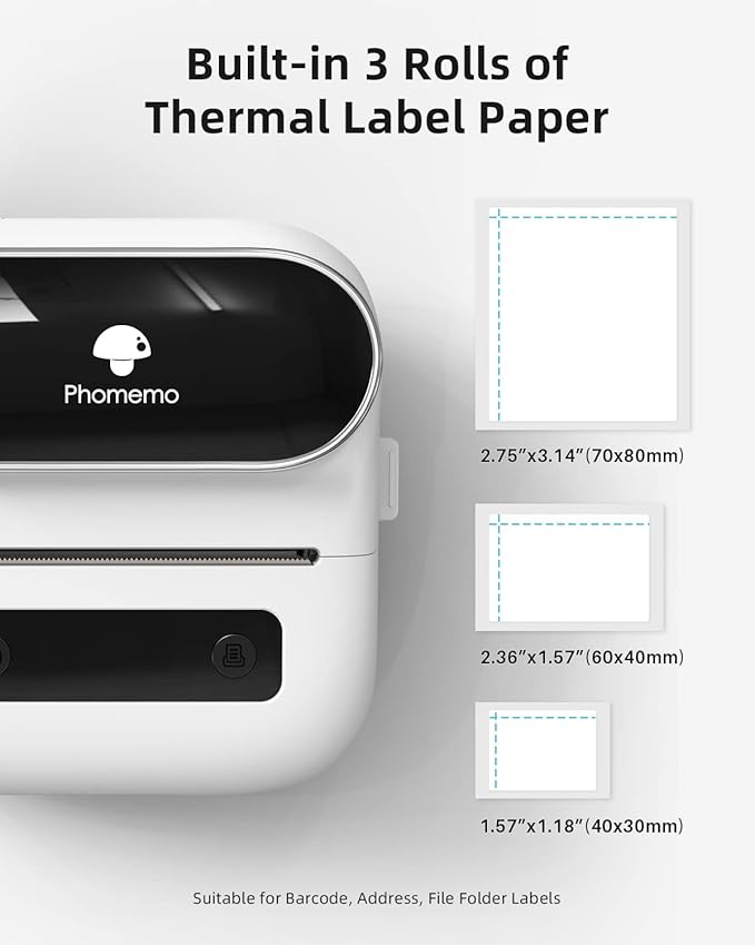 Phomemo M220 Label Maker, New Flagship 3.14 Inch Bluetooth Portable Thermal - Image 7