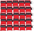 25pcs CPR Face Shield Mask Keychain Keying CPR Face Shields Pocket Mask for First Aid or CPR Training (Red-25) by LSIKA-Z