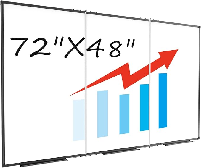 Large White Board for Wall, Magnetic Dry Erase Whiteboard, Foldable 72x48 Inches by AllAreN