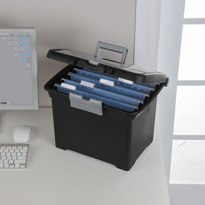 Sterilite Portable File Box, Stackable Storage Bin - Image 6
