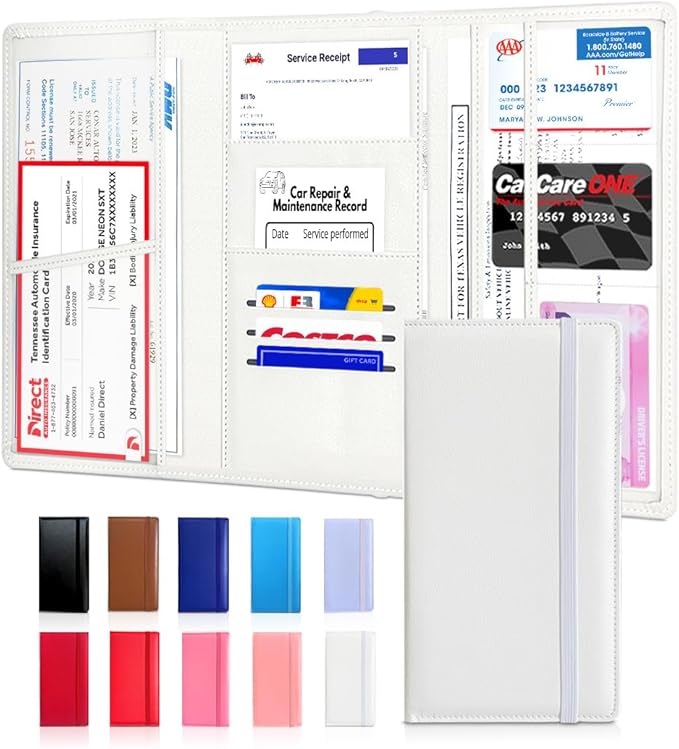 LINTRU Car Registration and Insurance Holder Trifold, Oversized Fit by LINTRU