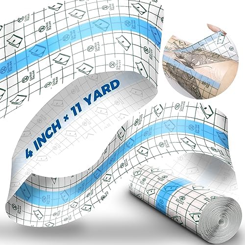 Tattoo Aftercare Waterproof Bandages 4" x 11 Yard Tattoo Cover Up Tape, Tattoo Supplies Care and Equipment Second Skin Protective Clear Sterile Safe Bandages by BFONS