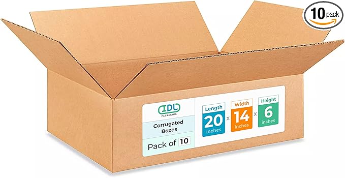 Large Shipping & Moving Boxes 20x14x6 inches by IDLPackaging