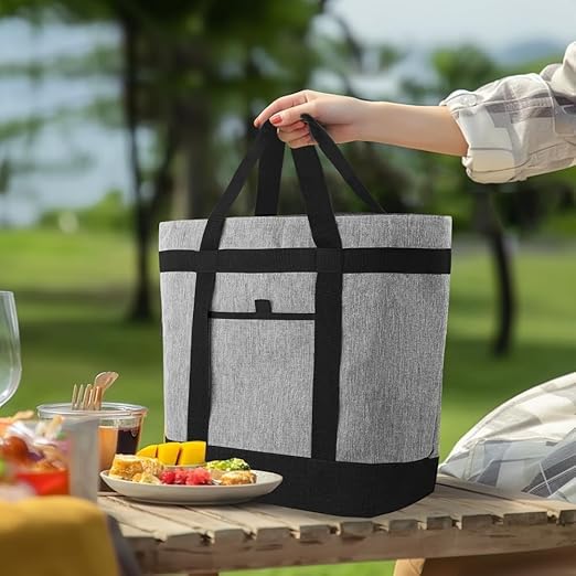 Insulated Reusable Tote Bag for Grocery Shopping for Women/Men, Waterproof - Image 8