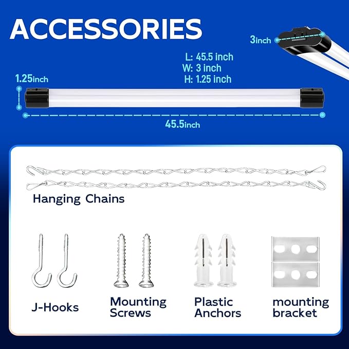 hykolity 2 Pack 4FT Linkable LED Shop Light - Image 7