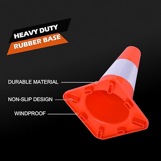 8 Pack 12" Traffic Safety Cones - Image 5