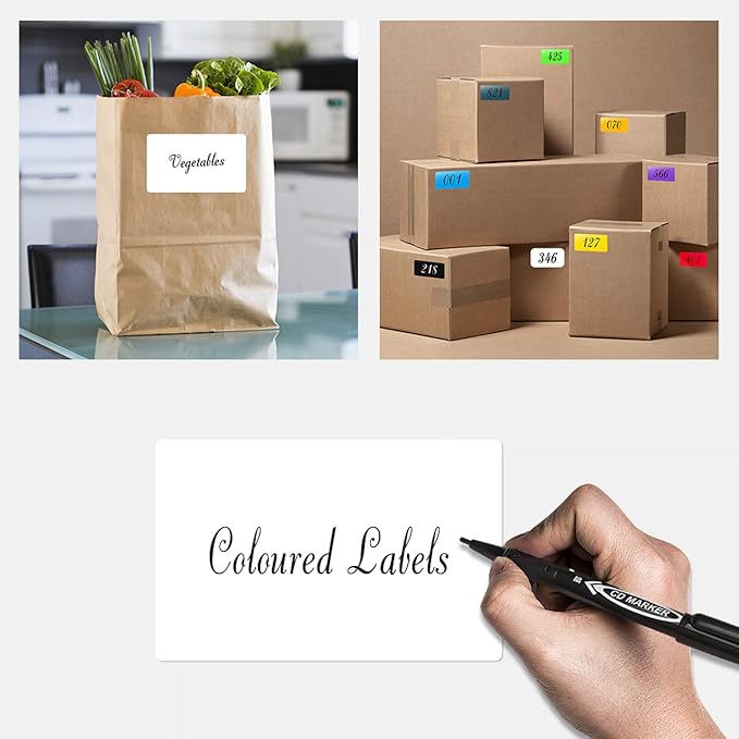 Rectangle Labels Sticker 3×5 Inch Vinyl Floor Stickers Color Coding Name Tags - Image 2