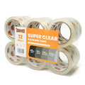 TAPEBEAR Storage Packaging Tape 12 Rolls, Super Clear 2.7mil x 1.88" x 55 Yards by TAPEBEAR