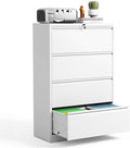 4 Drawer Lateral File Cabinet, Metal Filing Cabinets by BIZOEIRON