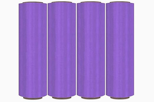 APQ 4 Rolls of Blown Hand Stretch Film 18" x 1500'. Purple Hand Stretch Wrap - Image 6