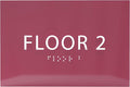 6" X4" Floor 2 Sign by ADACentralSigns