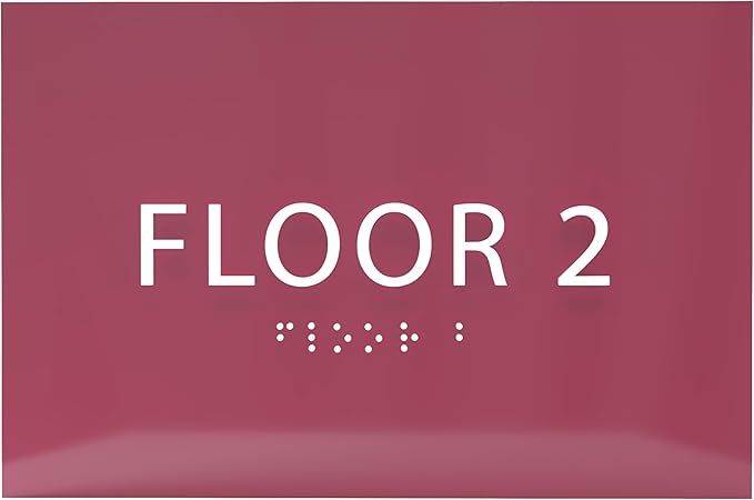6" X4" Floor 2 Sign by ADACentralSigns