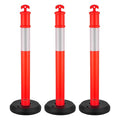 VEVOR 3 Pack Traffic Delineator Posts, 48 inches Traffic Safety Cones by VEVOR