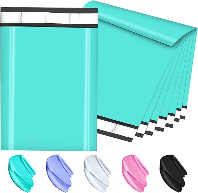 Poly Mailers 10x13 Inch 200 Pcs, Teal Shipping Bags, Mailing Envelopes by JollyTrip