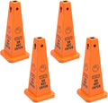 Caution Wet Floor Sign, 26.4-Inch Safety Cone, 8 Pack Yellow Plastic, by YOURSAFETYOURPRIORITY