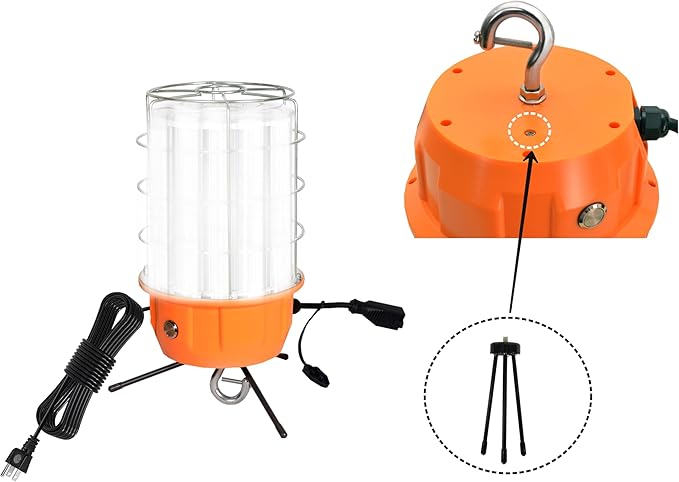 100W LED Temporary Work Light, 5000K 13000Lm Portable Work Lights - Image 8
