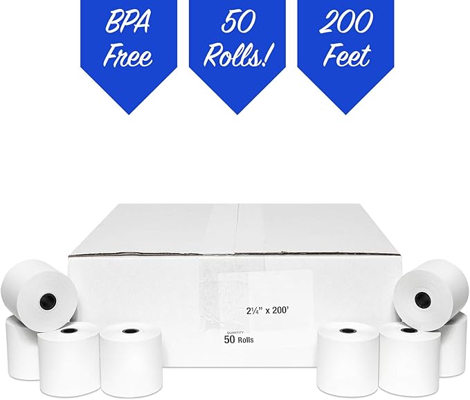 50 Rolls of 2 1/4 x 200 Thermal Paper Rolls - Image 5