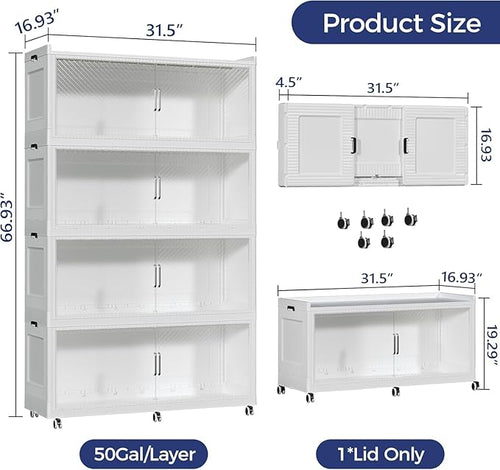 200Gal Extra Large Stackable Storage Bins - Image 2
