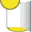 1 Pack 56 x 28 Inches Door Swing Caution Floor Sign by Unknown