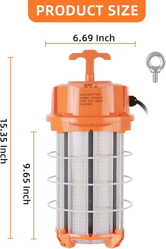 NS 250W Construction Lights Super Bright 37500 Lumens Led Temporary Work Light - Image 2
