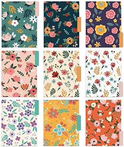 EOOUT 18 Pack Decorative File Folders Floral Folders Cute File Folder, Letter Size Colored File Folders,1/3-Cut Tabs, 9.6 x 11.6 Inches, for Office, School, Home - Image 3
