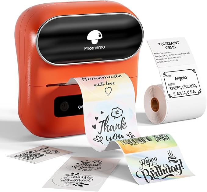 Phomemo M220 Label Printer, Barcode Printer, Clothing Labeling, by Phomemo