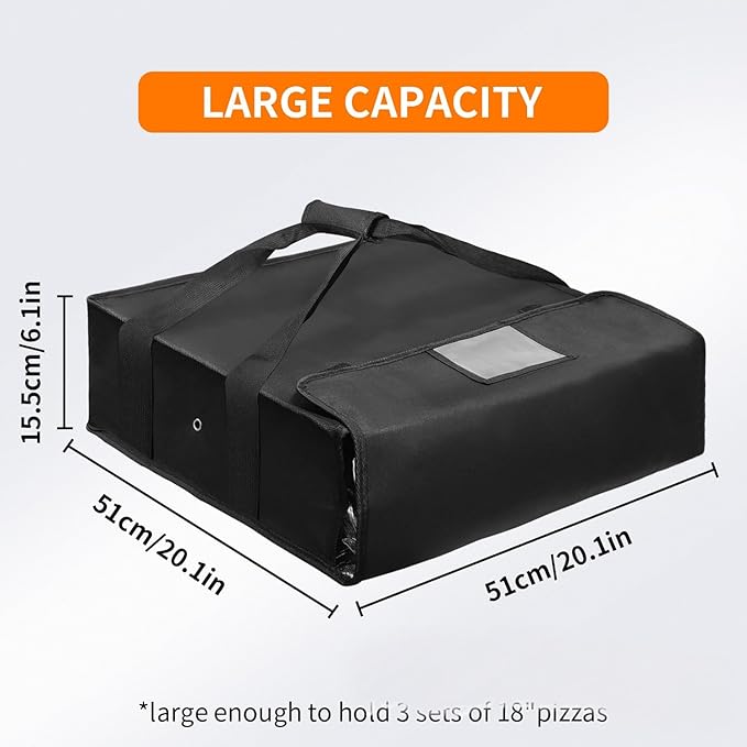 Insulated Pizza Delivery Bag, Pizza Warmer Bags, Insulated Food Delivery Bag - Image 2