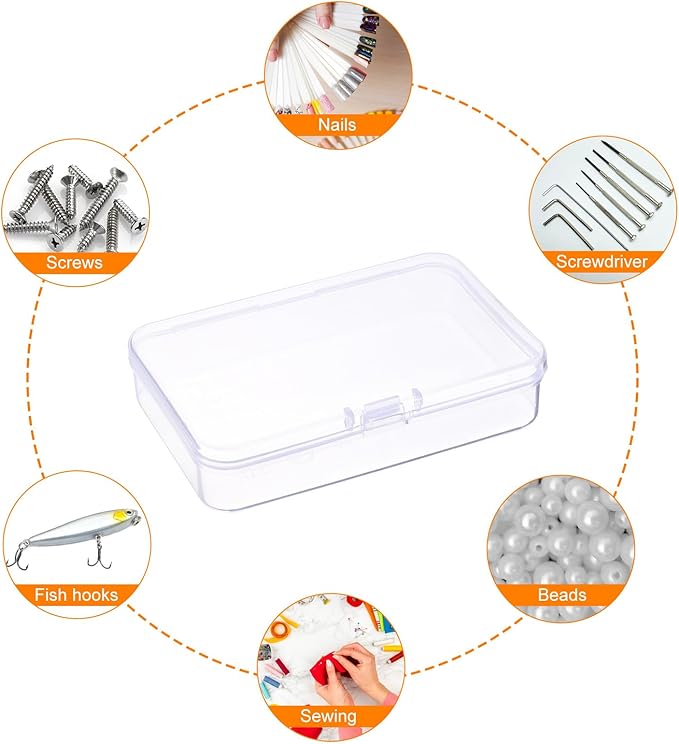 HARFINGTON 2pcs Component Storage Box 3.35" PP Electronic Organizer Box - Image 6