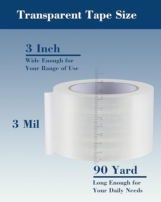 Lichamp Heavy Duty Packing Tape 6 Rolls, Wide Packaging, 3 in. x 90 Yd. - Image 2