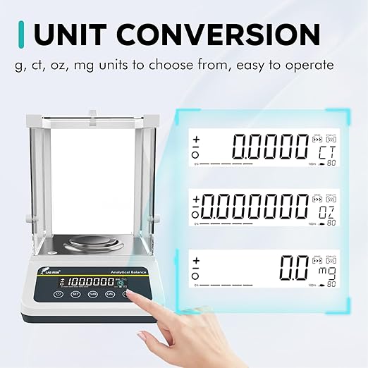 LAB FISH Analytical Balance 220g x 0.1mg Scale High Precision 0.0001g Accuracy - Image 4