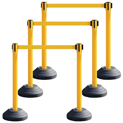 10 ft Crowd Control Stanchion Set, Crowd Control Barrier, Stanchions by YOURSAFETYOURPRIORITY