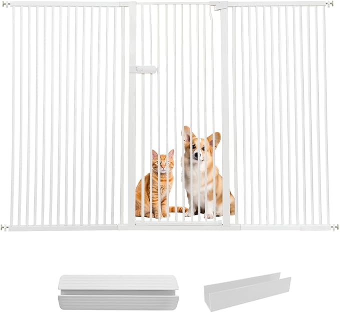 Lumizone Extra Tall Cat Gate 55.12" High Pressure Mounted Extra Wide 2025 New by Lumizone
