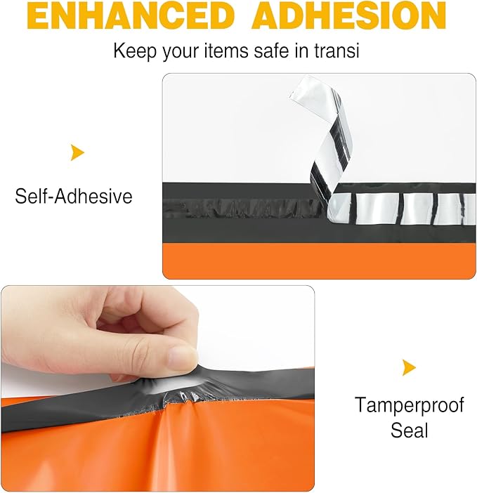 Famagic Poly Mailers 14.5x19 Inches 100 Pcs Orange Packaging Shipping Bags - Image 3