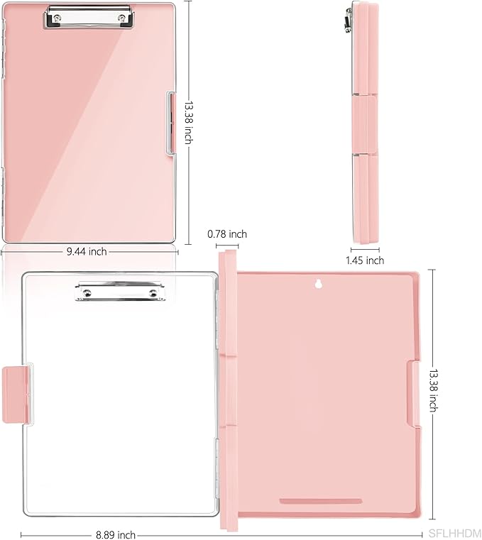 Clipboard with Storage, Heavy Duty Clip Boards 8.5x11 with 2 Storage Case - Image 2